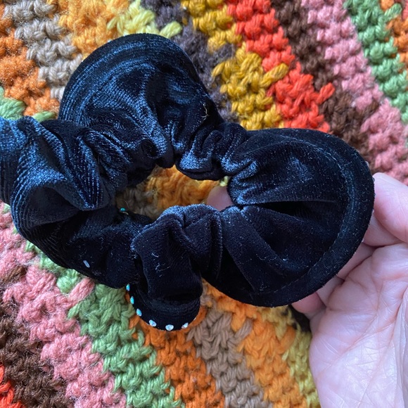 2 Black Hair Scrunchies and a mini compact mirror. - Picture 6 of 9